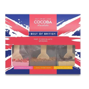 Cocoba Chocolate Hot Chocolate Spoons>Best Of British Hot Chocolate Spoon Set (3 Spoons)