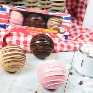 Cocoba Chocolate Hot Chocolate Bombs>Best Of British Hot Chocolate Bombes (3 Bombes)