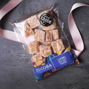 Cocoba Chocolate Toppings>Caramel Sea Salt Fudge Bag