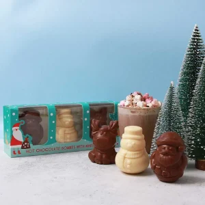 Cocoba Chocolate Hot Chocolate Bombs>Christmas Character Hot Chocolate Bombes (3 Bombes)
