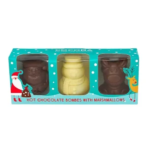 Cocoba Chocolate Hot Chocolate Bombs>Christmas Character Hot Chocolate Bombes (3 Bombes)