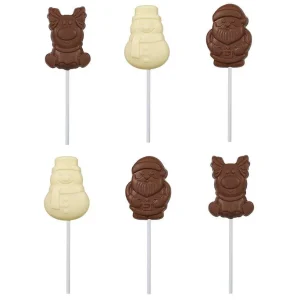 Cocoba Chocolate Chocolate Lollipops>Christmas Lollipop Multipack (6 Lollipops)