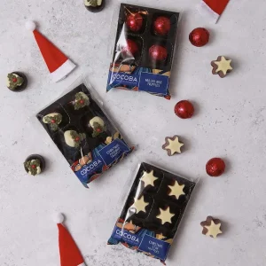 Cocoba Chocolate Toppings>Christmas Star Truffles (6 Truffles)