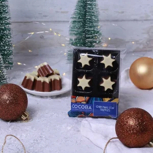 Cocoba Chocolate Chocolate Truffle Trays>Christmas Star Truffles (6 Truffles)