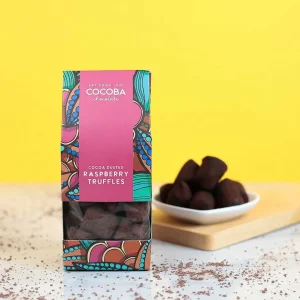 Cocoba Chocolate Toppings>Cocoa Dusted Raspberry Truffles
