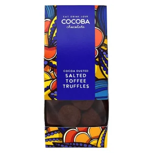 Cocoba Chocolate Toppings>Cocoa Dusted Salted Toffee Truffles
