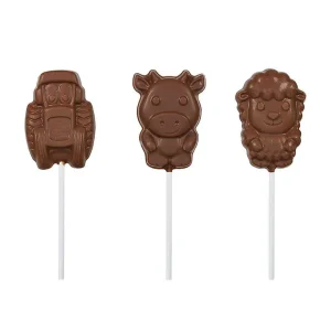 Cocoba Chocolate Party Bag Fillers>Farmyard Lollipop Multipack (6 Lollipops)