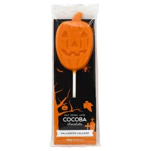 Cocoba Chocolate Novelty Chocolate>Halloween Orange Chocolate Pumpkin Lollipop
