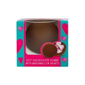 Cocoba Chocolate Hot Chocolate Bombs>Hot Chocolate Bombe With Heart Marshmallows (Single)