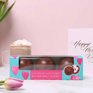 Cocoba Chocolate Hot Chocolate Bombs>Hot Chocolate Bombe With Heart Marshmallows (3 Bombes)