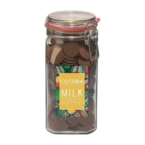Cocoba Chocolate Toppings>Milk Chocolate Buttons Jar