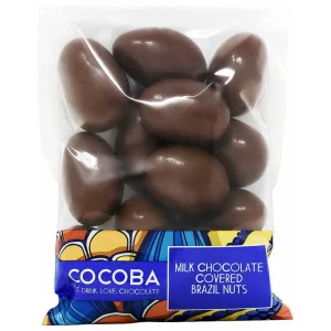 Cocoba Chocolate Toppings>Milk Chocolate Covered Brazil Nuts Bag