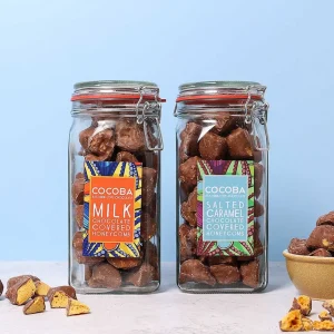 Cocoba Chocolate Chocolate Honeycomb Jars>Milk Chocolate Covered Honeycomb Jar