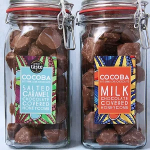 Cocoba Chocolate Chocolate Honeycomb Jars>Milk Chocolate Covered Honeycomb Jar