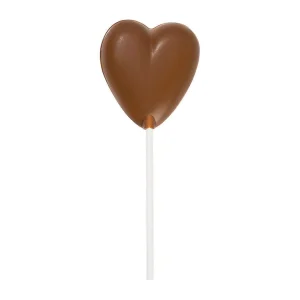 Cocoba Chocolate Party Bag Fillers>Milk Chocolate Heart Lollipop
