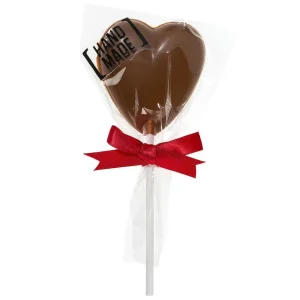 Cocoba Chocolate Miniature Chocolate Bars>Milk Chocolate Heart Lollipop