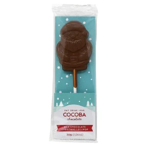 Cocoba Chocolate Toppings>Milk Chocolate Santa Lollipop