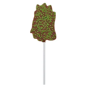Cocoba Chocolate Chocolate Lollipops>Milk Chocolate Stegosaurus Lollipop With Sprinkles