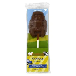 Cocoba Chocolate Toppings>Milk Chocolate Tractor Lollipop