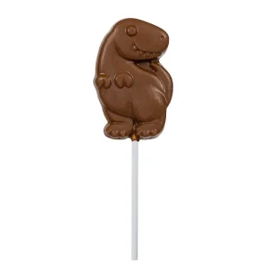 Cocoba Chocolate Chocolate Lollipops>Milk Chocolate T-Rex Lollipop With Sprinkles