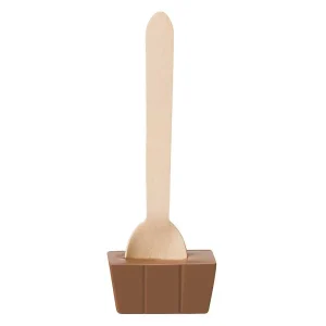 Cocoba Chocolate Hot Chocolate Spoons>Milk Hot Chocolate Spoon With Heart Marshmallows