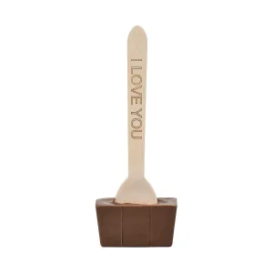 Cocoba Chocolate Hot Chocolate Spoons>Personalised Milk Hot Chocolate Spoon