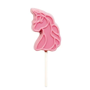 Cocoba Chocolate Novelty Chocolate>Pink Unicorn Lollipop With Sprinkles