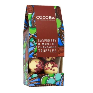 Cocoba Chocolate Toppings>Raspberry And Marc De Champagne Truffles