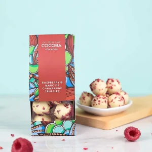 Cocoba Chocolate Toppings>Raspberry And Marc De Champagne Truffles