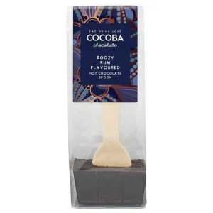 Cocoba Chocolate Hot Chocolate Spoons>Rum Flavoured Dark Hot Chocolate Spoon