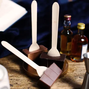 Cocoba Chocolate Hot Chocolate Spoons>Rum Flavoured Dark Hot Chocolate Spoon