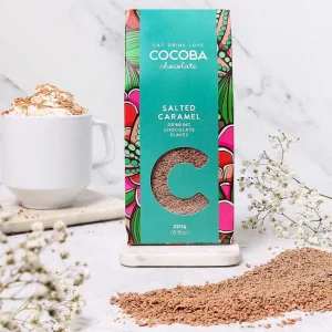 Cocoba Chocolate Hot Chocolate Flakes>Salted Caramel Drinking Chocolate Flakes