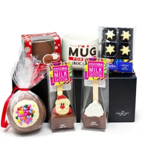 Cocoba Chocolate Hot Chocolate Spoons>The Christmas Treat Gift Set