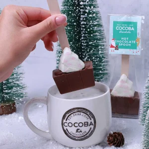 Cocoba Chocolate Hot Chocolate Spoons>The Christmas Treat Gift Set
