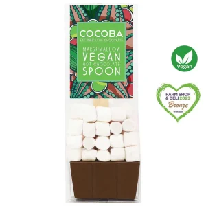 Cocoba Chocolate Hot Chocolate Spoons>Vegan Marshmallow Milk Chocolate Hot Chocolate Spoon