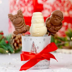 Cocoba Chocolate Novelty Chocolate>White Chocolate Snowman Lollipop