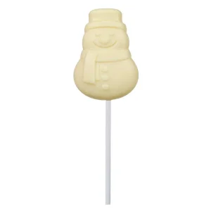 Cocoba Chocolate Novelty Chocolate>White Chocolate Snowman Lollipop