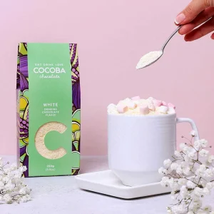 Cocoba Chocolate Hot Chocolate Flakes>White Drinking Chocolate Flakes