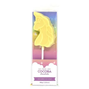 Cocoba Chocolate Toppings>White Unicorn Lollipop With Sprinkles